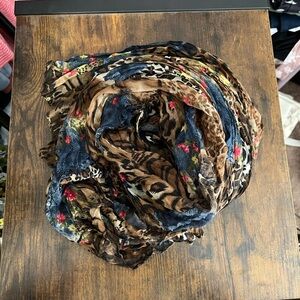 LA DoubleJ Vibrant Mixed-Print Scarves
